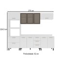 Ver imagem 4 de Cozinha Completa Amara 10 Portas 4 Gavetas com Vidro 40250783 Branco - Politorno