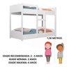 Beliche Minicama Infantil Quarto Criança Mdf Escada Grade Proteção Branco - 4