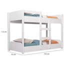 Ver imagem 6 de Beliche Minicama Infantil Quarto Criança Mdf Escada Grade Proteção Branco