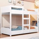 Ver imagem 5 de Beliche Minicama Infantil Quarto Criança Mdf Escada Grade Proteção Branco