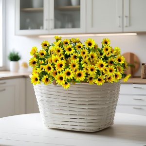 9 Flores Permanentes Girassol Amarela Decorações e Enfeites Festas, Eventos e Casa de Alta Qualidade