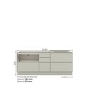 Ver imagem 4 de Cozinha Compacta 2 Peças em MDF com Tampo para Cooktop Fineze Areio
