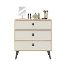 Ver imagem 4 de Cômoda com 3 Gavetas para Quarto Pés Palito