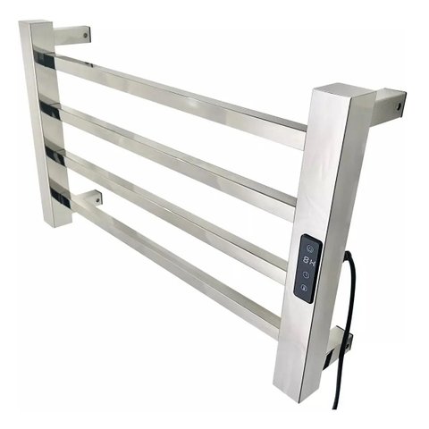 Toalheiro Elétrico Térmico Inox Polido 304 Timer Digital 1 Toalha - Fio do Lado Direito - 220 Volts