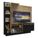 Ver imagem 1 de Estante Tv 55" E 2 Portas Denver Multimóveis V2473 Rustic/Preta Rustic/Preto