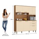 Ver imagem 2 de Cozinha Compacta 7 Portas 2 Gavetas Armário com Nicho para Micro-Ondas - Luciane 353:Arenas
