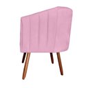 Ver imagem 4 de Poltrona Julia Pés Palito Suede Rosa Bebê - D'Classe Decor