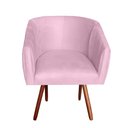 Ver imagem 1 de Poltrona Julia Pés Palito Suede Rosa Bebê - D'Classe Decor