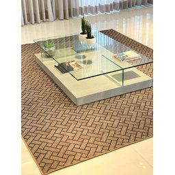 Tapete Carpete Sala Quarto Parquet Marrom 2,00 X 2,50 M - 1
