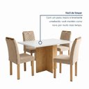Ver mais imagens de Conjunto de Mesa de Jantar 4 Lugares Carol 120x80cm em MDF Cinamomo e Off White