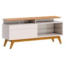 Ver imagem 4 de Rack Bancada 1 Gaveta com Nicho e Painel para Tv Ambiente Classic 1.4 Off White Nature - Imcal