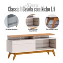 Ver imagem 6 de Rack Bancada 1 Gaveta com Nicho e Painel para Tv Ambiente Classic 1.4 Off White Nature - Imcal