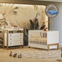 Ver imagem 1 de Quarto de Bebê com Cômoda 4410 e Berço 4300 Branco Acetinado + Colchão Ortobom Patoti Móveis