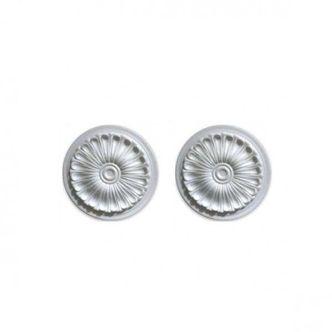 Conjunto 2 Rosetas Decorativas de Poliestireno R18 Homestar Branco
