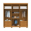 Ver imagem 3 de Guarda-roupa Casal Eliza 6 Portas Ripadas 6 Gavetas 100% Mdf Flex Cinamomo - Acp Móveis