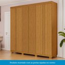Ver imagem 7 de Guarda-roupa Casal Eliza 6 Portas Ripadas 6 Gavetas 100% Mdf Flex Cinamomo - Acp Móveis