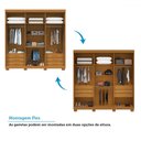 Ver imagem 5 de Guarda-roupa Casal Eliza 6 Portas Ripadas 6 Gavetas 100% Mdf Flex Cinamomo - Acp Móveis