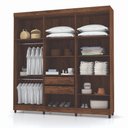Ver imagem 3 de Guarda Roupa Casal 6 Portas com Espelho Elegance 1003780 Imbuia Rustico Vila Rica