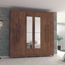 Ver imagem 2 de Guarda Roupa Casal 6 Portas com Espelho Elegance 1003780 Imbuia Rustico Vila Rica