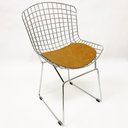 Ver imagem 2 de Cadeira para cozinha Bertoia Cromada assento cor caramelo aço maciço
