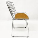 Ver imagem 3 de Cadeira para cozinha Bertoia Cromada assento cor caramelo aço maciço