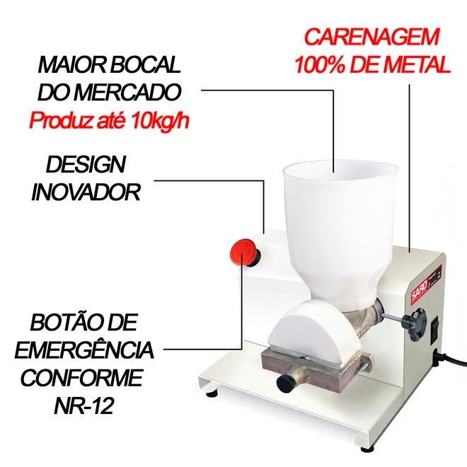 Moedor Elétrico de Grãos e Café Saro Bivolt Botão de Emergência de Aço Carbono - 3