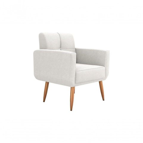 Poltrona Cadeira Decorativa Escritório Havana Matrix Bege