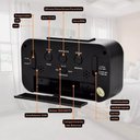 Ver imagem 3 de Relógio Digital Lcd Despertador de Mesa Cabeceira Quarto Idoso - Preto