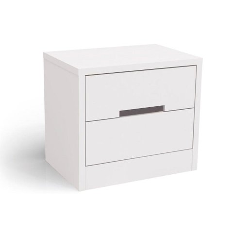 Mesa Cabeceira S822 c/ 2 Gavetas Polipropileno Branco - Kappesberg