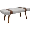 Ver imagem 2 de Puff Recamier Retangular para Sala Quarto Belt 140cm Bouclê - Sofa Store:bouclê Cinza Claro