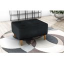 Ver imagem 2 de Puff Decorativo Piva Suede Preto