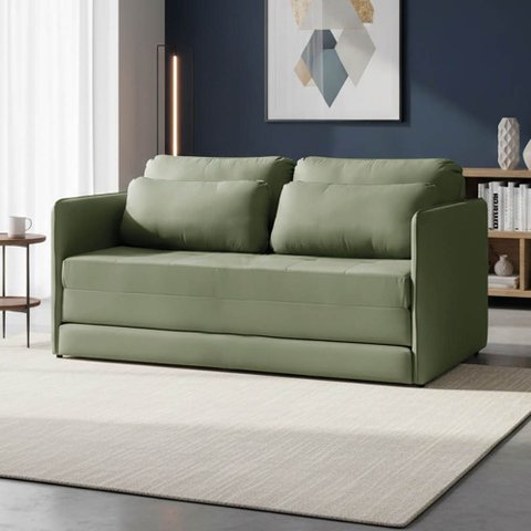 Sofá Cama Retratil Compacta Dália Fixa Veludo K01 - D’Rossi