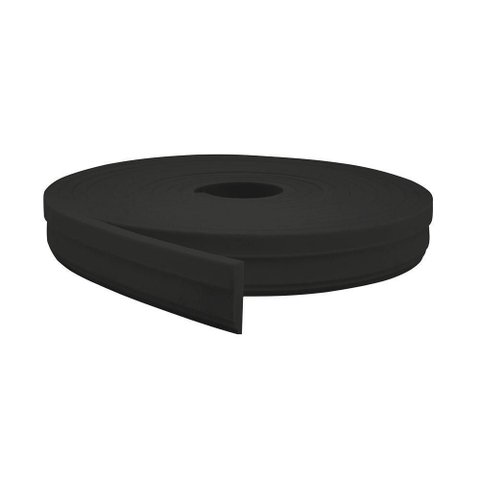 Rodateto Flexível de Eva Autocolante 5cm Preto Fosco RT34 10 Metros