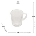 Ver imagem 6 de Cj 2 Xicaras P/cafe Dupla Parede de Vidro Borossilicato100ml