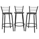 Ver imagem 1 de Kit 3 Banquetas para Bancada Flórida Preta 60cm Cozinha Gourmet Balcão Ilha Piscina Área de Lazer