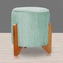 Ver imagem 3 de Poltrona Balanço C/ Puff Melinda Veludo Acqua - Lm Decor