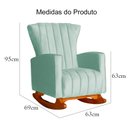 Ver imagem 7 de Poltrona Balanço C/ Puff Melinda Veludo Acqua - Lm Decor