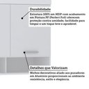 Ver imagem 4 de Armário Aéreo Maleiro Modulado 145cm 3 Portas Alpes Luciane Móveis