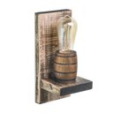 Ver imagem 2 de Kit 3 Arandelas Lumínárias de Parede em Madeira Maciça Colonial Rústica Barril