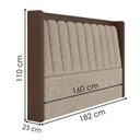 Ver imagem 3 de Cabeceira Queen 160 cm Lumina com Frame Linho Tca 202 Corino Tcs 721 Peer