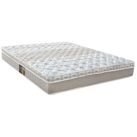Colchão King CASTOR Casal Super Mola 193X203X25Cm Branco/Bege Castor