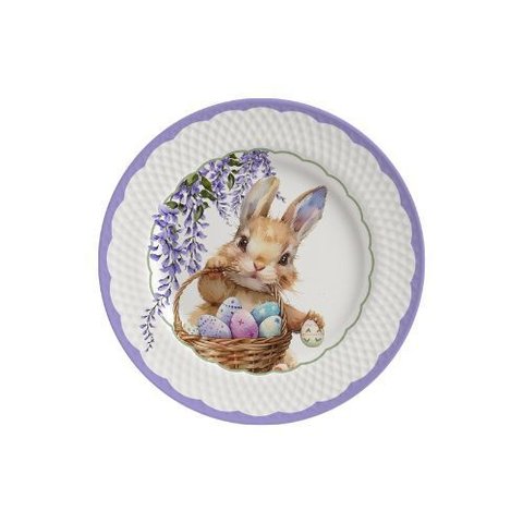 Conjunto com 6 Pratos de Sobremesa Coelha Lolly Ø21cm