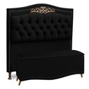 Ver imagem 1 de Cabeceira e Calçadeira Baú Box Casal King Size 195cm Preto