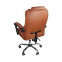 Ver imagem 2 de Cadeira de Escritório Presidente Reclinável Ergonômica Marrom Claro