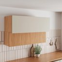 Ver imagem 1 de Armário Aéreo Planejado 2 Portas Basculantes 120cm Aroeira CabeCasa MadeiraOriginals Cinza/Sereno/Cedro