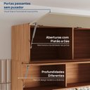 Ver imagem 6 de Armário Aéreo Planejado 2 Portas Basculantes 120cm Aroeira CabeCasa MadeiraOriginals Cinza/Sereno/Cedro