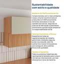 Ver imagem 7 de Armário Aéreo Planejado 2 Portas Basculantes 120cm Aroeira CabeCasa MadeiraOriginals Cinza/Sereno/Cedro