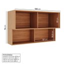 Ver imagem 4 de Armário Aéreo Planejado 2 Portas Basculantes 120cm Aroeira CabeCasa MadeiraOriginals Cinza/Sereno/Cedro
