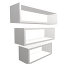 Ver imagem 1 de Kit 3 Nicho Retangular Branco 20/30/40 Mdf Decorativo