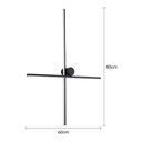 Ver imagem 2 de Arandela Nordecor Nien 60cm+80cm 20w Led Bivolt Preto 3000k Luz Amarela 2937